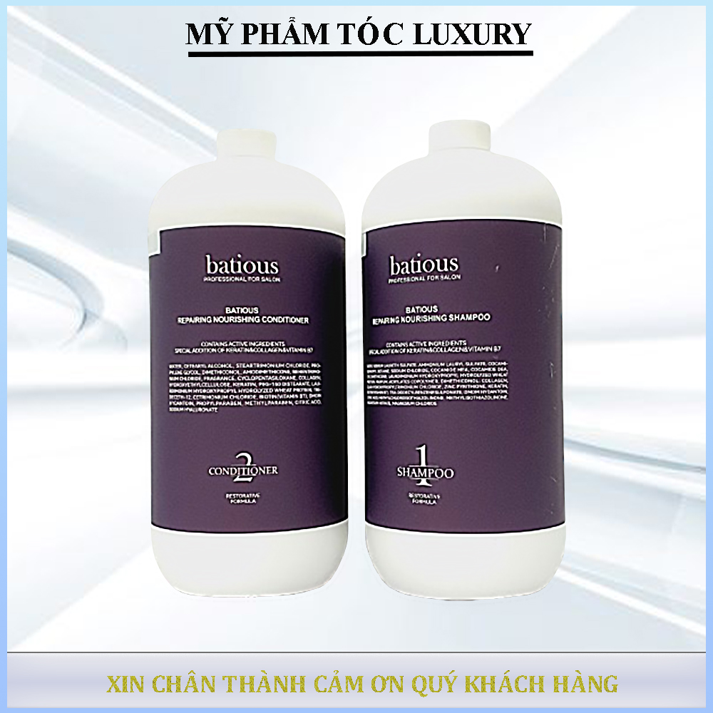 Dầu gội xả Batious phục hồi tóc hư tổn 2000ml