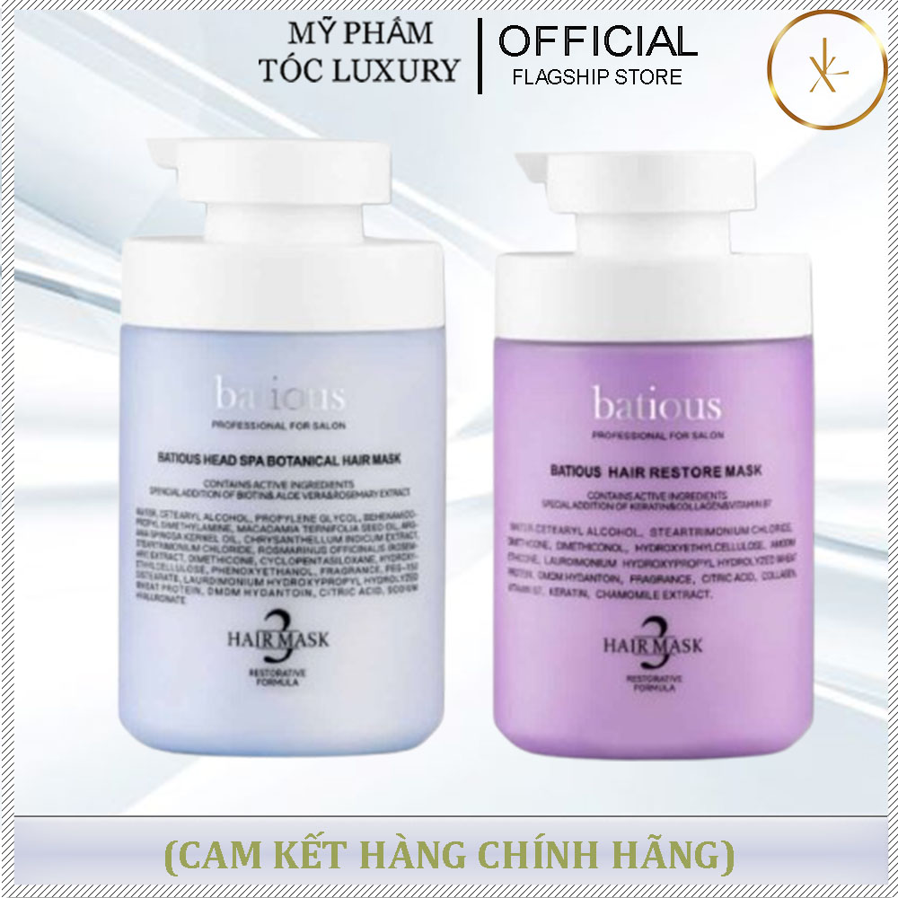 Dầu hấp Batious phục hồi tóc hư tổn và tóc dầu nhờn 500ml