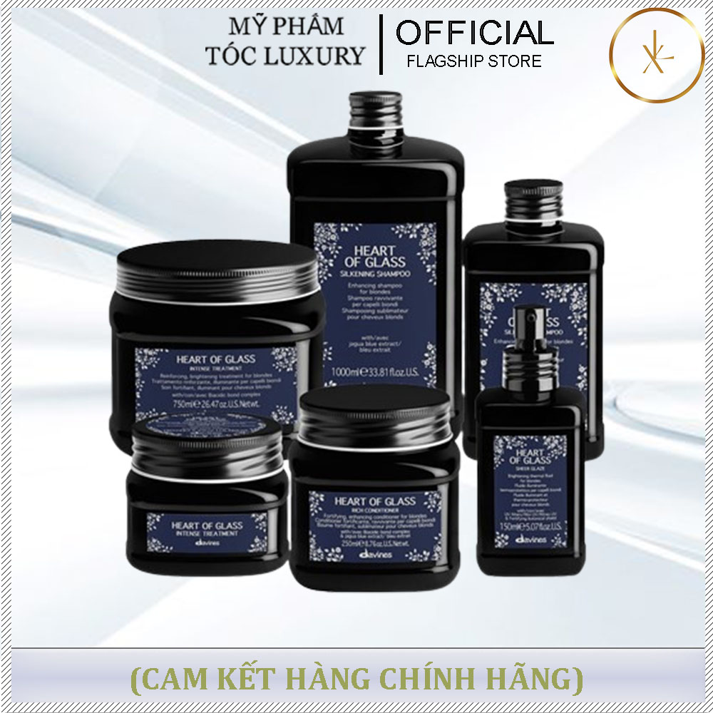 DẦU GỘI CHO TÓC TẨY TÓC SÁNG MÀU DAVINES HEART OF GLASS 1000ML CHÍNH HÃNG