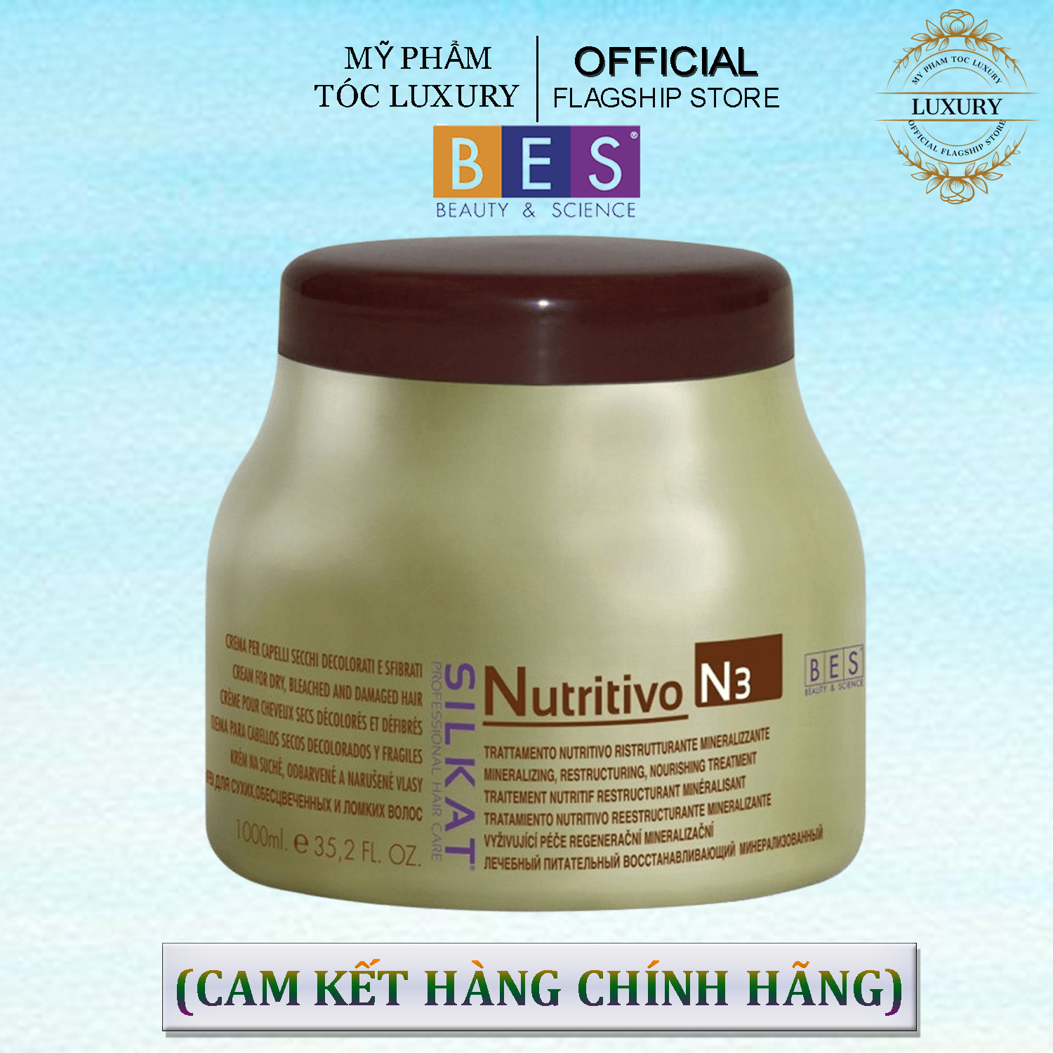 HẤP DẦU PHỤC HỒI TÓC BES HERGEN SILKAT NUTRITIVO 1000ML