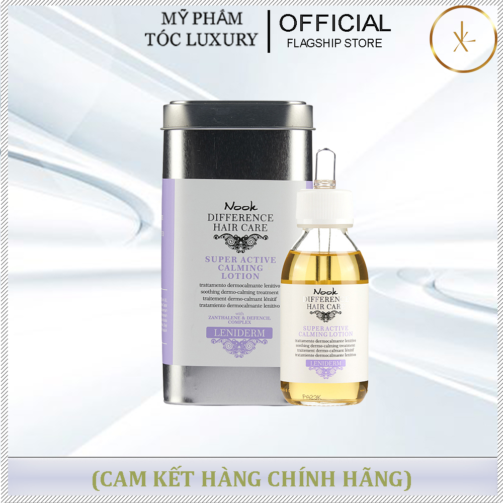 TINH CHẤT LÀM DỊU DA ĐẦU GIẢM KÍCH ƯỚNG CHO DA ĐẦU NHẠY CẢM NOOK LENIDERM LOTION SUPER ACTIVE CALMING 125ML