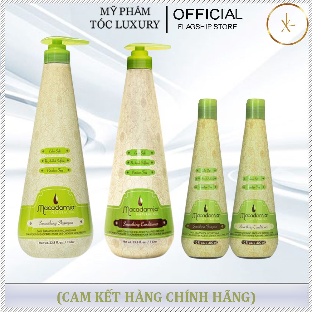 DẦU GỘI XẢ DƯỠNG ẨM SIÊU MƯỢT MACADAMIA SMOOTHING 300ML - 1000ML