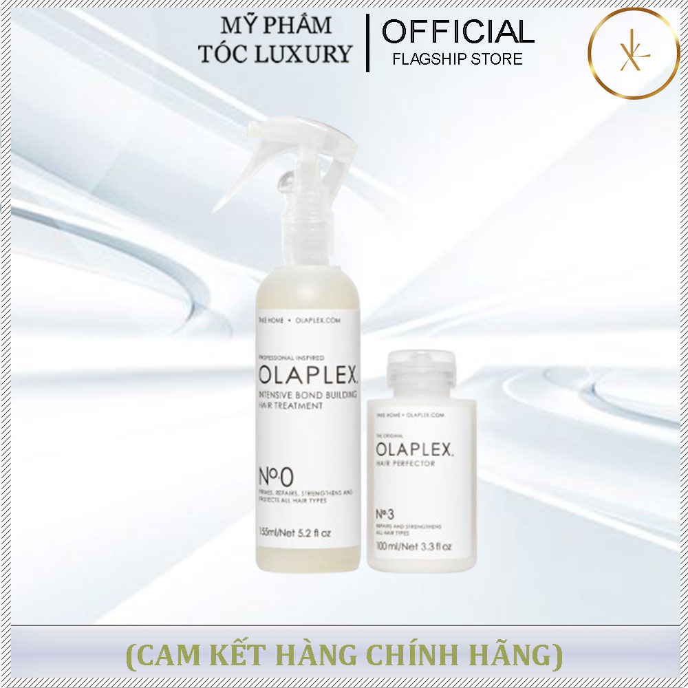 Combo phục hồi tóc yếu hư nát Olaplex No0 và No3