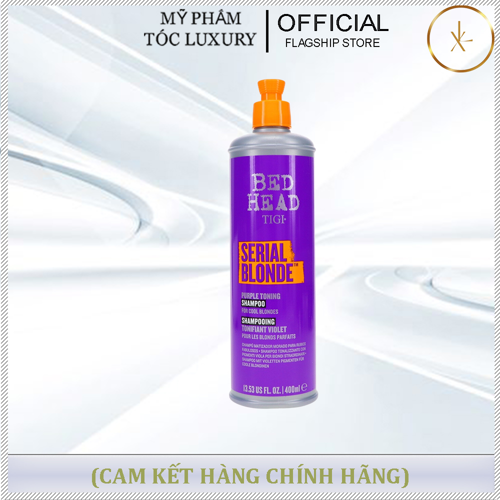 DẦU GỘI TÍM KHỬ VÀNG TÓC SÁNG MẦU TIGI BED HEAD BLONDE PURPE TONING 400ML