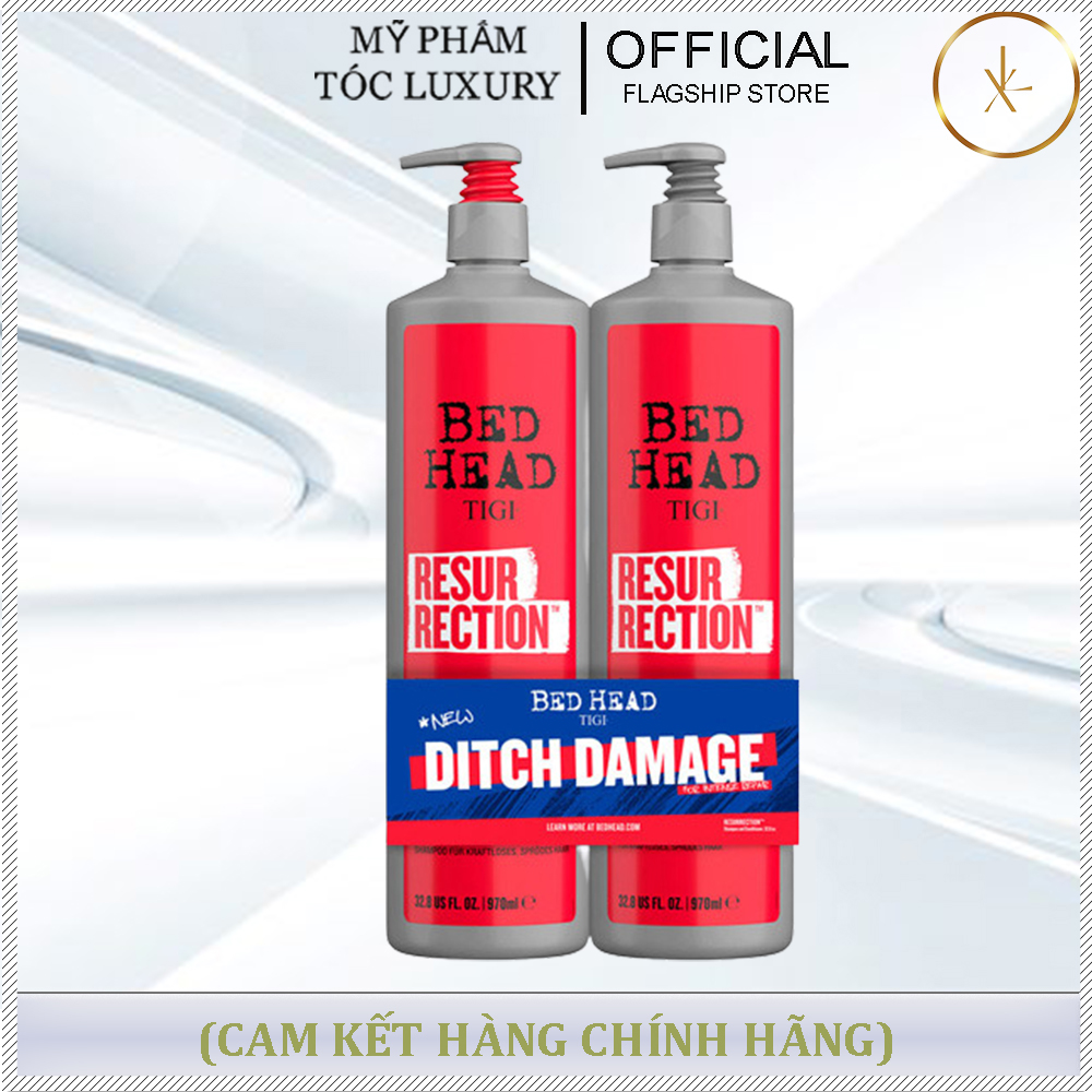 CẶP DẦU GỘI PHỤC HỒI HƯ TỔN TIGI BED HEAD RESURECTION 970ML