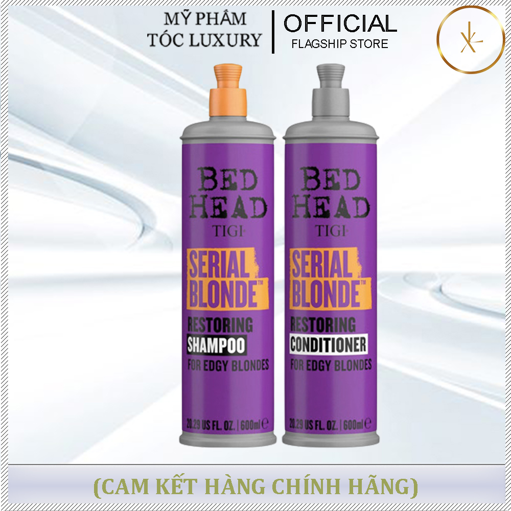 DẦU GỘI XẢ CHĂM SÓC TÓC TẨY NHUỘM TIGI BED HEAD SERIAL BLONDE 400ML