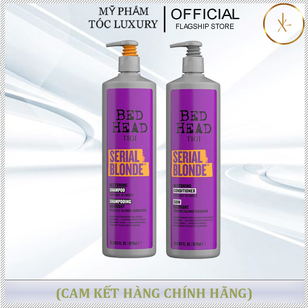 DẦU GỘI XẢ CHĂM SÓC TÓC TẨY NHUỘM TIGI BED HEAD SERIAL BLONDE 970ML