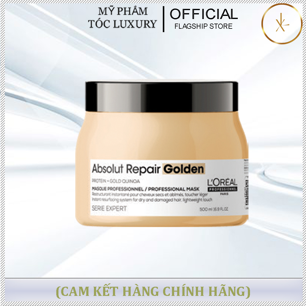 DẦU HẤP NHŨ VÀNG PHỤC HỒI TÓC HƯ TỔN LOREAL ABSOLUT REPAIR GOLDEN 500ML