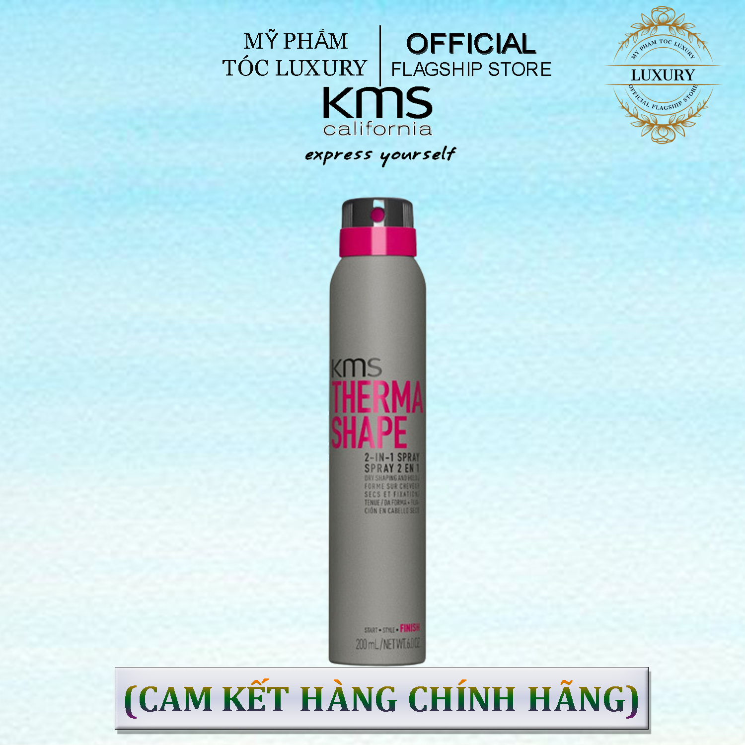 XỊT NHIỆT BẢO VỆ TÓC KMS THEMA SHAPE 2 IN 1 SPRAY 200ML