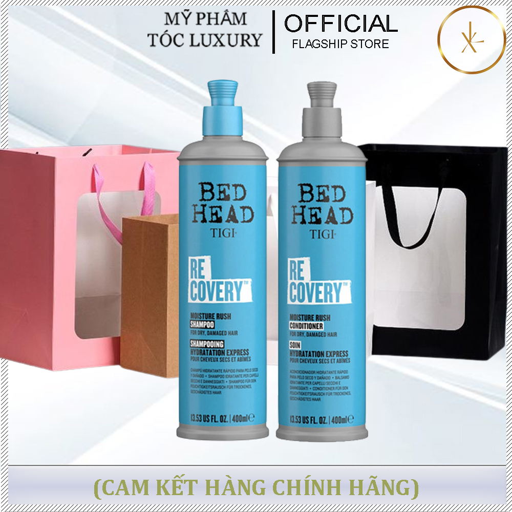 SET QUÀ TẶNG CẶP GỘI XẢ DƯỠNG ẨM PHỤC HỒI TÓC TIGI RECOVER BED HEAD 400ML