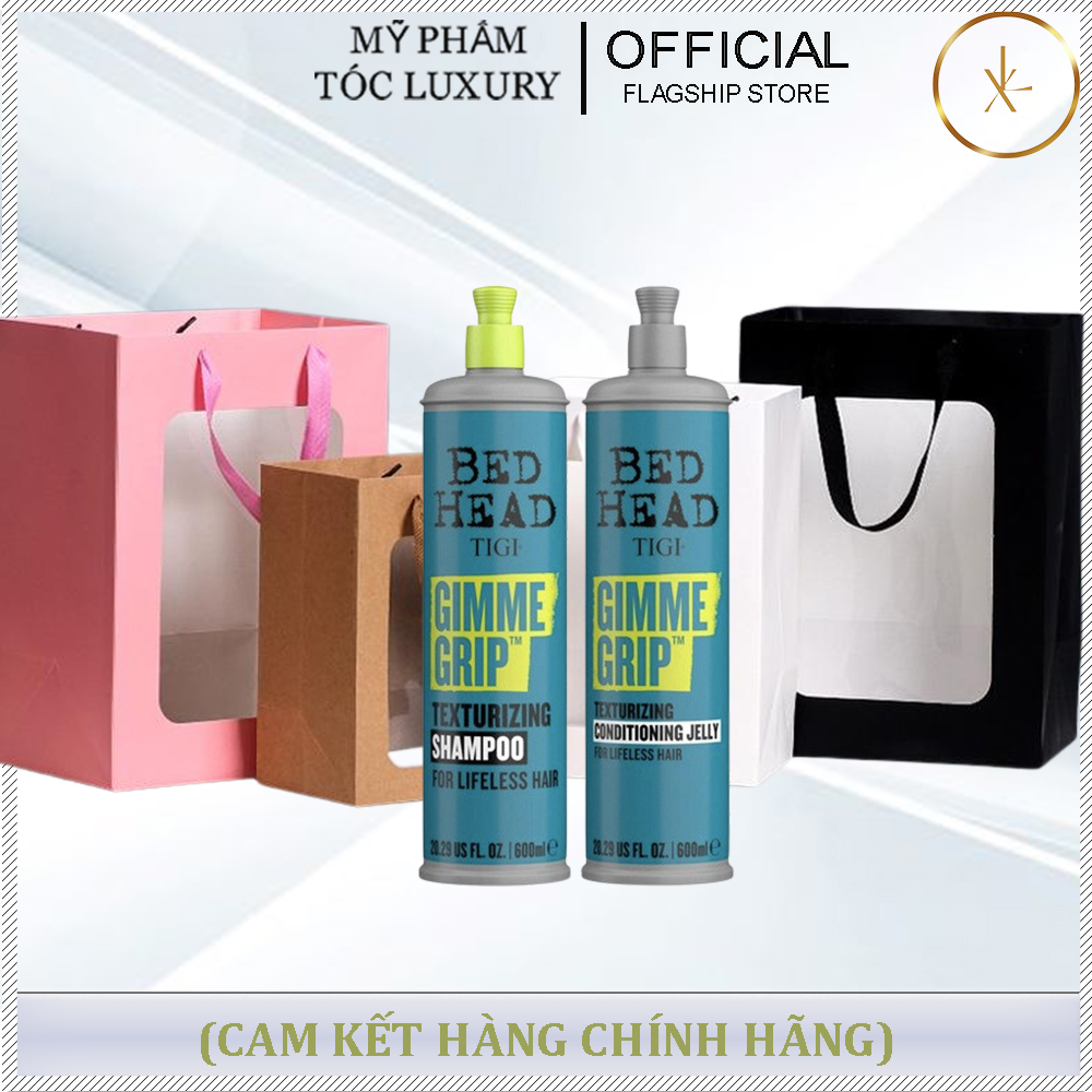 SET QUÀ TẶNG CẶP GỘI XẢ PHỒNG TÓC TIGI BED HEAG GIMME GRIP 400ML