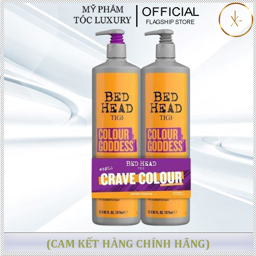 CẶP DẦU GỘI BỀN MẦU TÓC NHUỘM TIGI BED HEAD COLOUR GODDESS 970ML