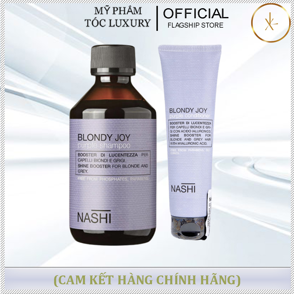 DẦU GỘI XẢ TÍM KHỬ ÁNH VÀNG NASHI REFRESH SILVER VÀ BLONDY JOY 250ML - 150ML