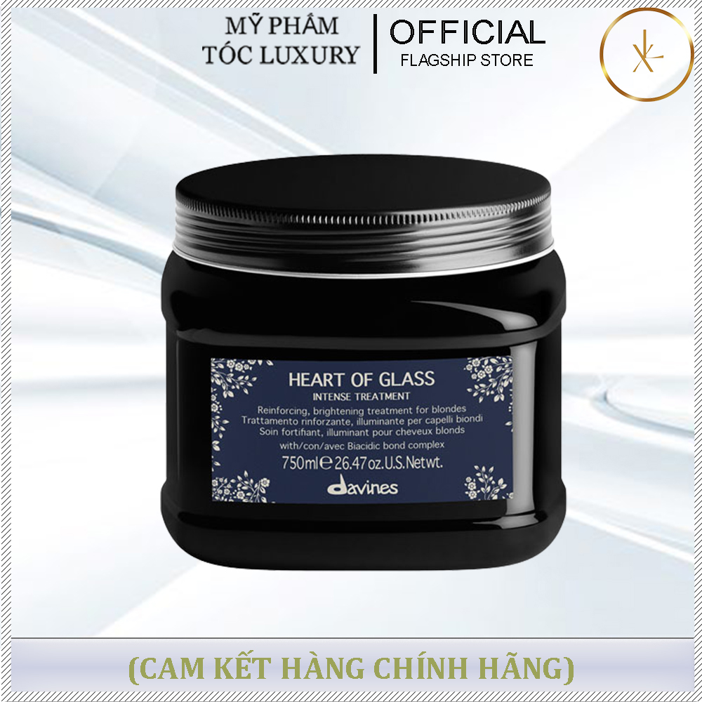 DẦU HẤP CHO TÓC TẨY TÓC SÁNG MÀU DAVINES HEART OF GLASS 750ML CHÍNH HÃNG