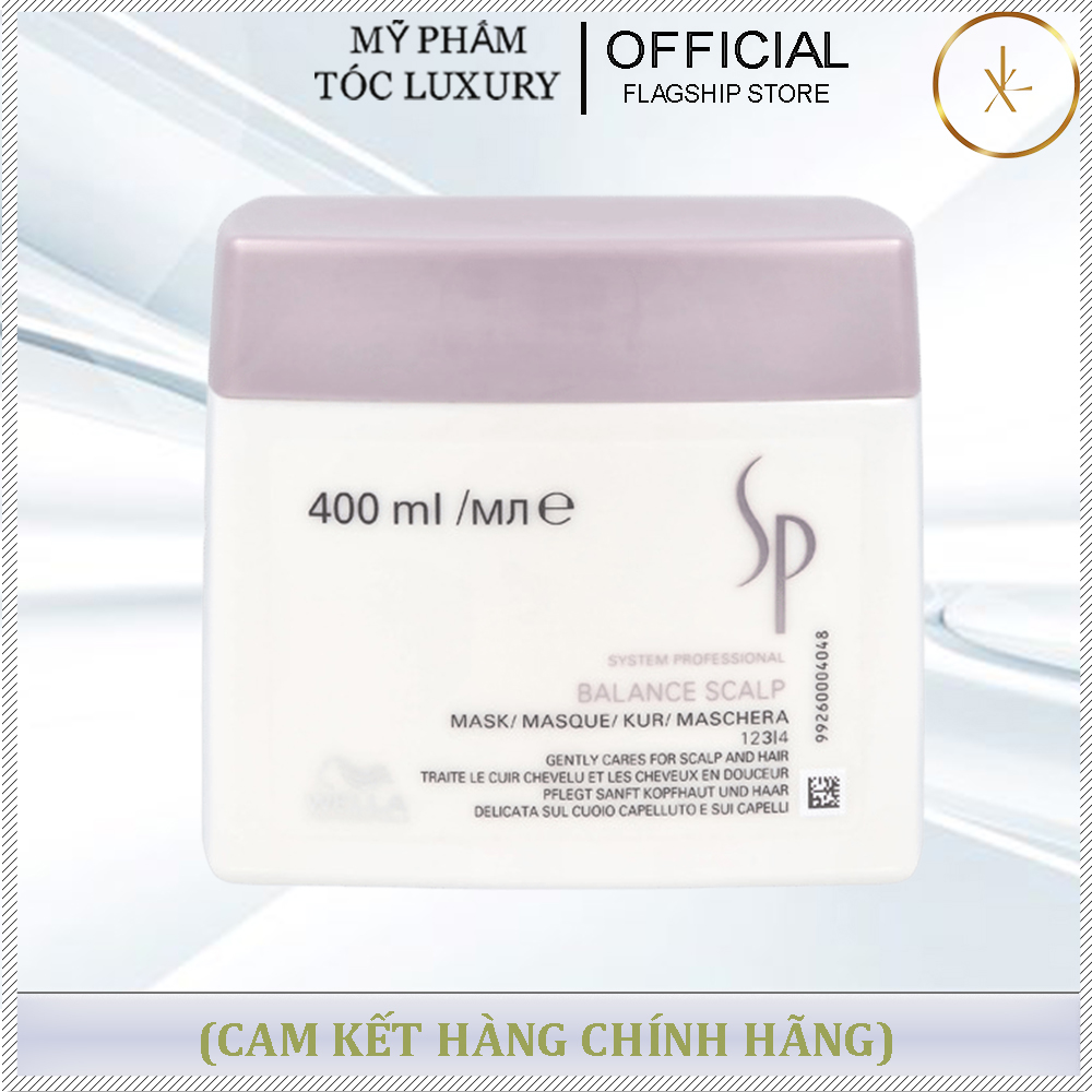 DẦU HẤP CHỐNG RỤNG TÓC CÂN BẰNG ĐỘ ẨM DA ĐẦU SP BALANCE SCALP WELLA 400ML