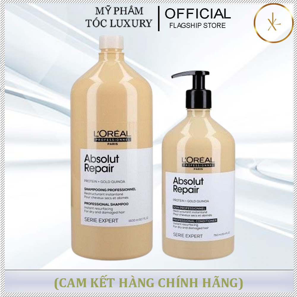 DẦU GỘI XẢ PHỤC HỒI TÓC HƯ TỔN LOREAL PROFESSIONEL ( VÀNG) 1500ml-750ml