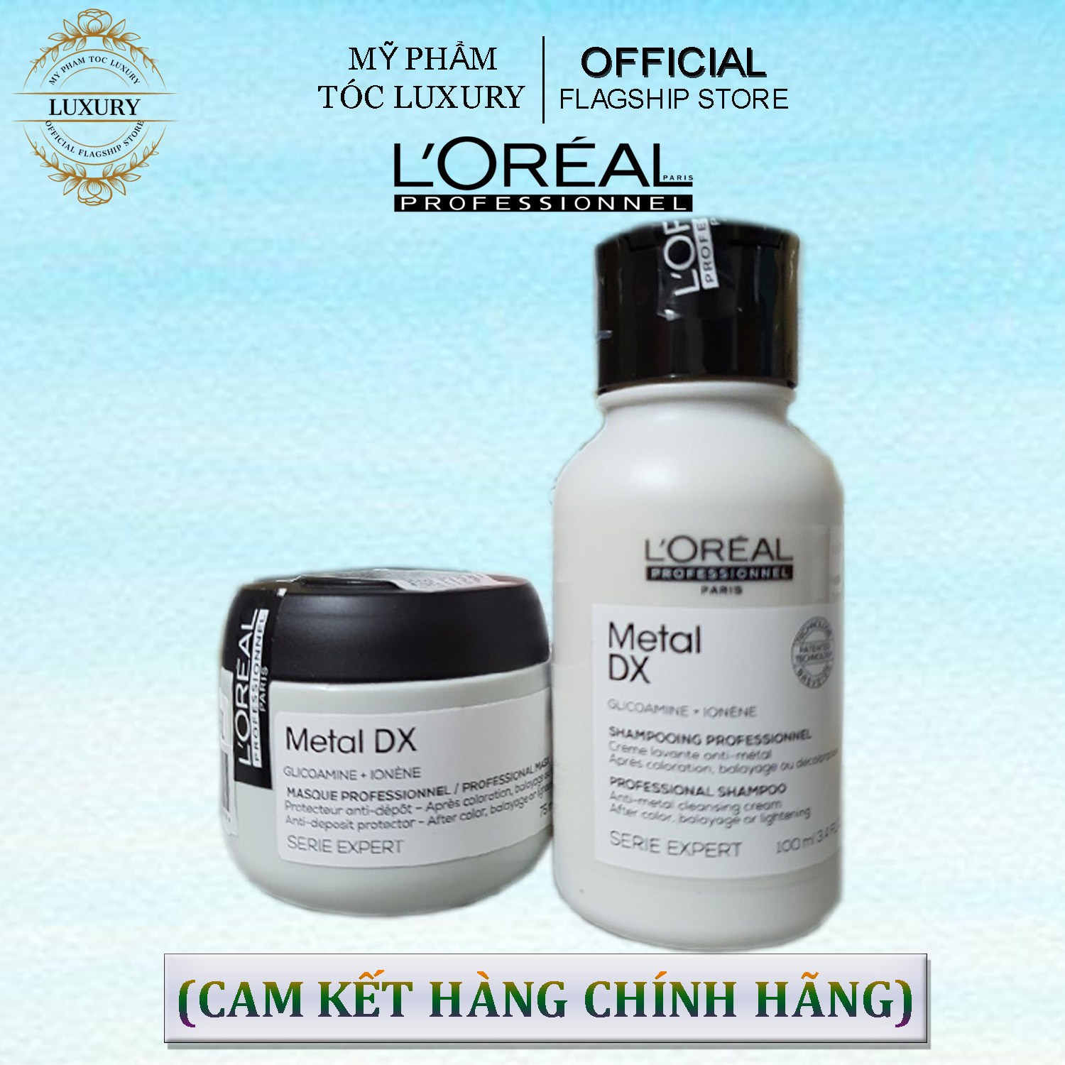 dầu gội 100ml & mặt nạ 75ml giúp loại bỏ kim loại L'Oréal Professionnel Metal Detox