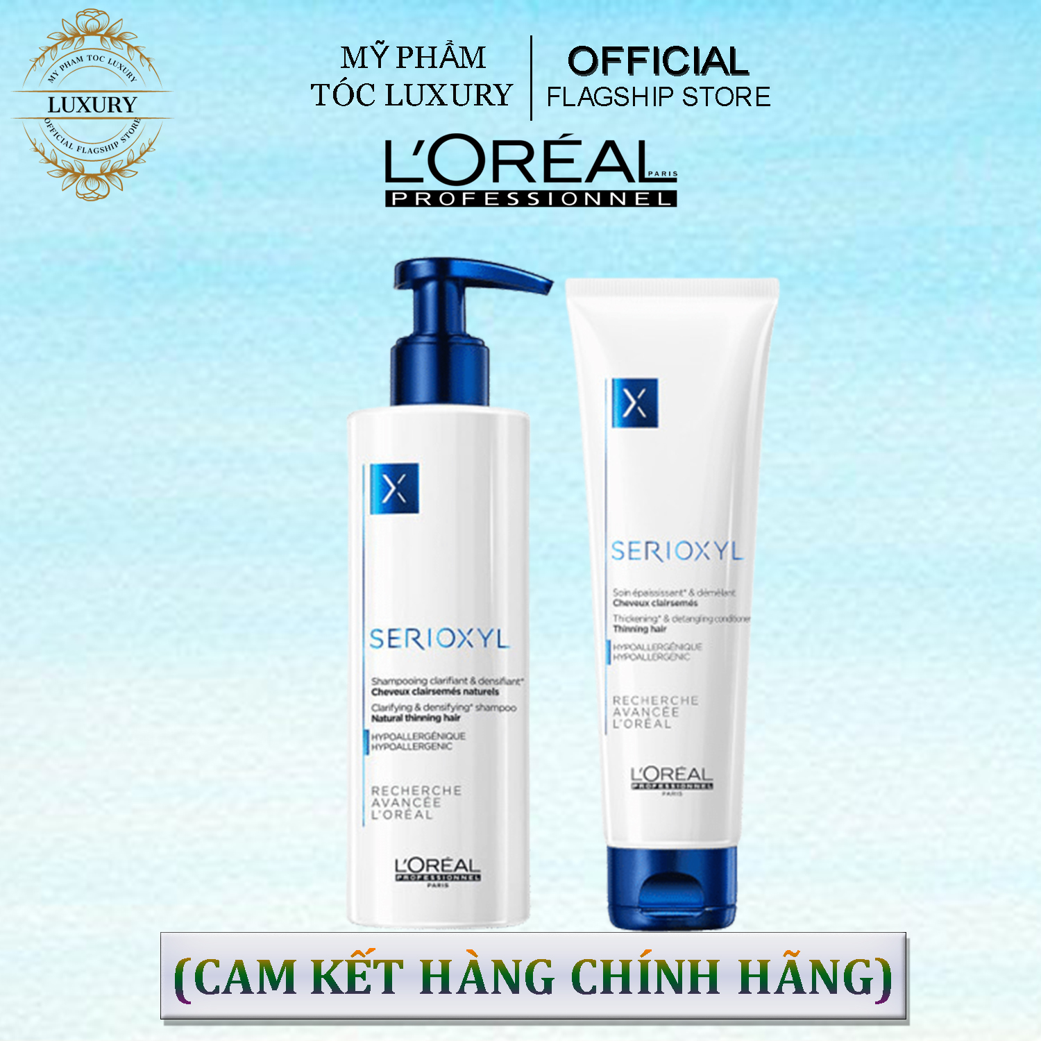 DÂU GỘI XẢ CHỐNG RỤNG VÀ KÍCH THÍCH MỌC TÓC LOREAL SERIOXYL 250ML-150ML