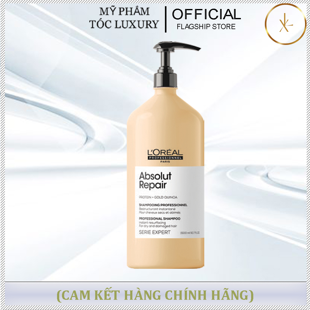 DẦU GỘI VÀNG PHỤC HỒI TÓC HƯ TỔN LOREAL ABSOLUT REPAIR 1500ML