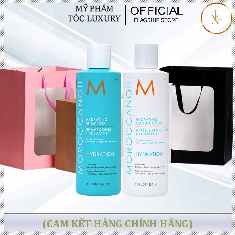 BỘ QUÀ TẶNG CẶP GỘI XẢ DƯỠNG ẨM TÓC KHÔ SƠ MOROCCANOIL HYDRAT 250ML